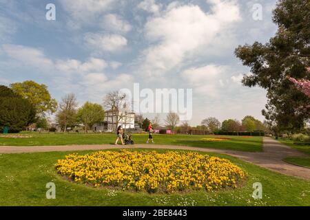 Chalkwell Park, parco ricreativo, Chalkwell, Southend-on-Sea, Essex, Regno Unito. Foto Stock