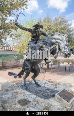 bandera afferma di essere la capitale del cowboy del texas nella regione collinare del texas Foto Stock