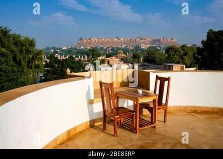 Jaisalmer Fort - uno dei forti più grandi del mondo, conosciuto come il 'Golden Fort'. Il nome locale è 'Sonar quila' Foto Stock