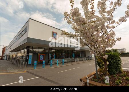 Aldi, supermercato, Westcliff-on-Sea, Regno Unito Foto Stock