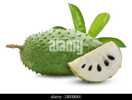 frutta soursop isolata su sfondo bianco Foto Stock