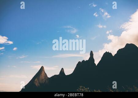 Dedo de Deus a Teresopolis, Rio de Janeiro, Brasile Foto Stock