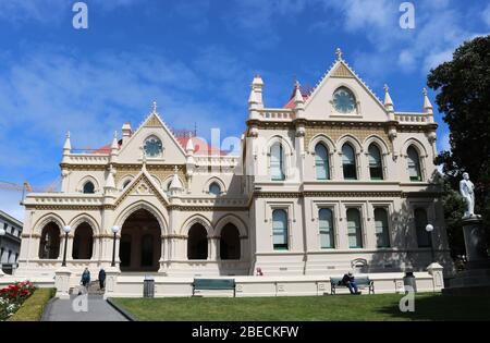 Edificio della Biblioteca parlamentare, Wellington, Nuova Zelanda. Foto Stock