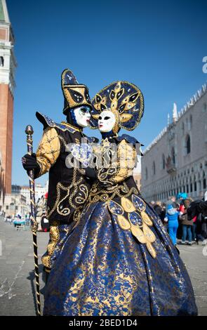 Carnevale di Venezia, mascherata persone, 2019 Foto Stock