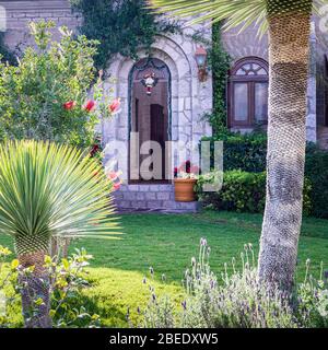 Hacienda di pietra pronto per Chistmas vicino Atotonilco, Guanajuato, Messico. Foto Stock