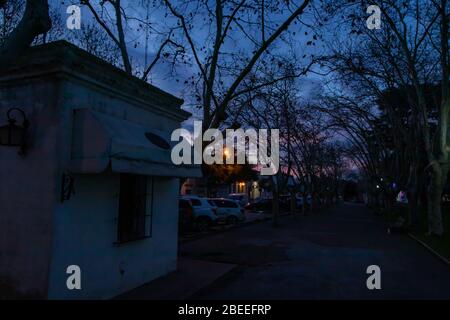 San Antonio de Areco al tramonto, Argentina Foto Stock