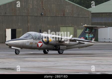 L'Aeronautica austriaca Saab 105 alla NATO Tiger incontra 2019 alla base dell'Aeronautica francese Mont de Marsan BA118 Foto Stock