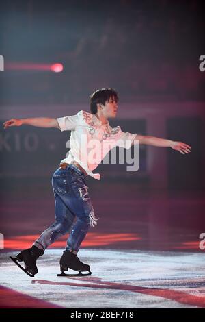 Shoma uno, giapponese, durante il Gala della mostra al Gran Premio di figura ISU Skating 2019, Internationaux de France de Patinage 2019, a Patinoire Polesud il 03 novembre 2019 a Grenoble, Francia. (Foto di Raniero Corbelletti/AFLO) Foto Stock