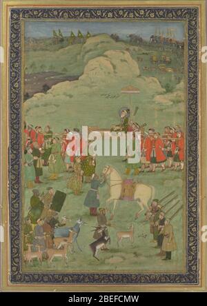 L'imperatore Aurangzeb portò un palanquin. Foto Stock