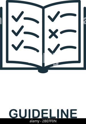 Icona delle linee guida. Elemento semplice dalla raccolta di regolazione. Icona linee guida compilata per modelli, infografiche e altro ancora Illustrazione Vettoriale