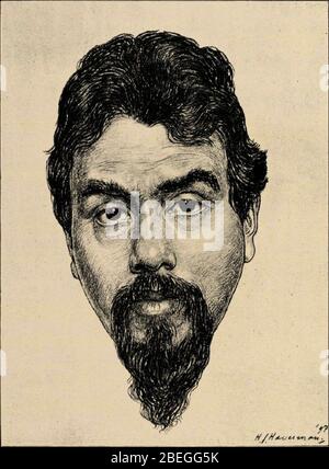 Hendrik Johannes Haverman - portret van Jan Toorop (EGM 1898-1). Foto Stock