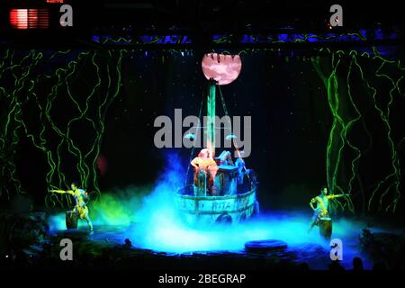 Los Angeles, 21 AGOSTO 2009 - Performanice negli Universal Studios di Hollywood Foto Stock