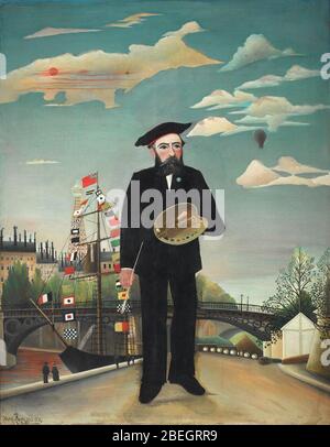 Henri Rousseau - me stesso - Ritratto - Paesaggio Foto Stock