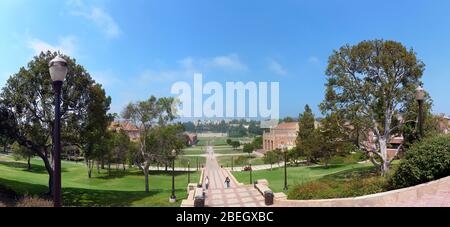 Los Angeles, 21 AGOSTO 2009 - Vista esterna dell'UCLA Foto Stock