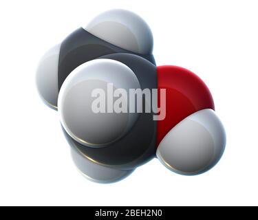 Modello molecolare di etanolo Foto Stock