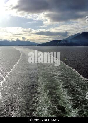 scia di grande principessa su passaggio interno alaska Foto Stock