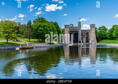 Peterborough Lift Lock, sito storico nazionale Peterborough, Ontario, Canada Foto Stock