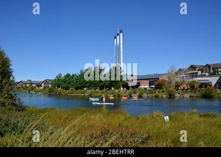 Estate sul fiume Deschutes a Bend, Oregon, USA Foto Stock