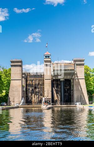 Peterborough Lift Lock, sito storico nazionale Peterborough, Ontario, Canada Foto Stock