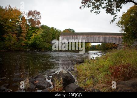 Ponte coperto nel Maine Foto Stock