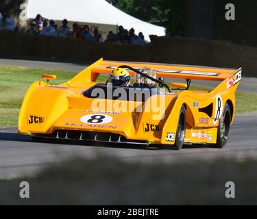 Andy Newall, Chevrolet McLaren M8F, Goodwood Festival di velocità, 2017, Picchi di prestazioni, Motorsports Game Changer, automobili, automobili, entertainme Foto Stock