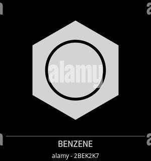 Illustrazione dell'icona benzene Illustrazione Vettoriale