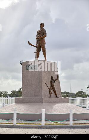 1823 Monumento a Georgetown Guyana, Sud America Foto Stock