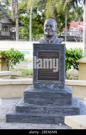 Claude Alphonso statua di Merriman Bust a Georgetown Guyana, Sud America Foto Stock