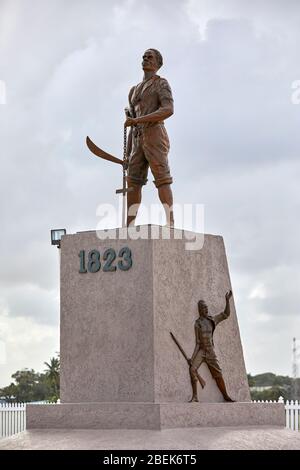 1823 Monumento a Georgetown Guyana, Sud America Foto Stock