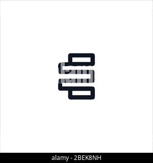 Modello di disegno vettoriale con logo iniziale o logo e Illustrazione Vettoriale