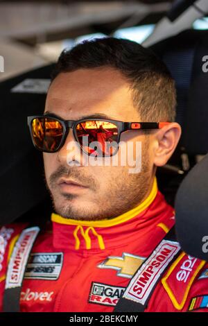 Avondale, Arizona, Stati Uniti. 14 Aprile 2020. Kyle Larson (42) si porta in pista per praticare il FanShield 500 al Phoenix Raceway di Avondale, Arizona. (Credit Image: © Logan Arce/ASP) Credit: ZUMA Press, Inc./Alamy Live News Foto Stock