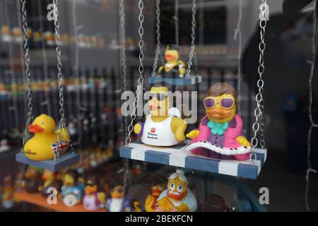 Brighton, Regno Unito. 14 aprile 2020 le Lanes di Brighton rimangono molto tranquille il giorno 30 del Lockdown nel Regno Unito. Credit: James Boardman / Alamy Live News Foto Stock