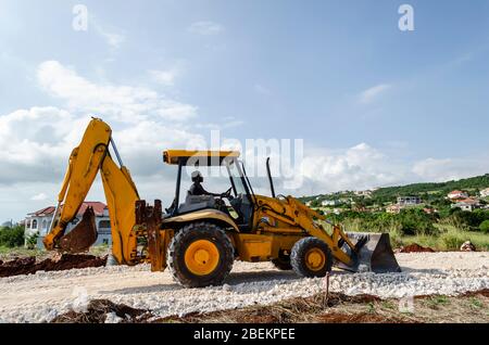 Lavorare su strada Foto Stock