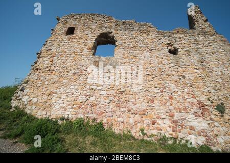 ruine Staufen nella Germania meridionale, il castello si trova su un vigneto. Foto Stock