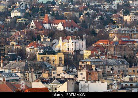 Paesaggio urbano degli edifici di Budapest Foto Stock