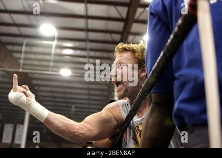 Danny Bonaduce ha mostrato una foto al Danny Bonaduce e Bob Levy Fight alla Marple Sports Arena di Broomall, Pa. Il 13 settembre 2008. Credito: Scott Weiner/MediaPunch Foto Stock