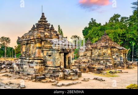 Candi Plaosan Kidul, un tempio buddista a Prambanan in Indonesia Foto Stock