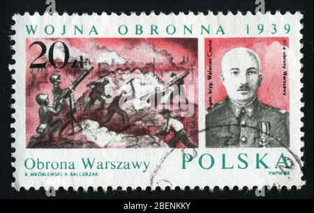 POLONIA -CIRCA 1988: Valeriana Czuma Brigadier Generale dell'Esercito Polacco, comandante della Guardia di frontiera, attivista sociale, comandante degli difensori Foto Stock