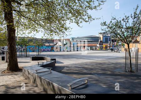 Sneinton mercato, catturato durante il blocco di Coronavirus aprile 2020, Nottingham City Nottinghamshire Inghilterra Regno Unito Foto Stock