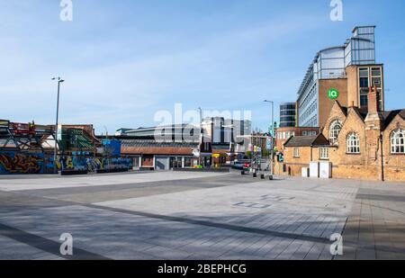 Sneinton mercato, catturato durante il blocco di Coronavirus aprile 2020, Nottingham City Nottinghamshire Inghilterra Regno Unito Foto Stock