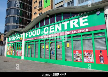 Murat Food Center Sneinton Market, catturato durante la chiusura di Coronavirus aprile 2020, Nottingham City Nottinghamshire Inghilterra Regno Unito Foto Stock