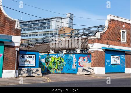 Sneinton mercato, catturato durante il blocco di Coronavirus aprile 2020, Nottingham City Nottinghamshire Inghilterra Regno Unito Foto Stock