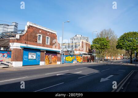 Sneinton mercato, catturato durante il blocco di Coronavirus aprile 2020, Nottingham City Nottinghamshire Inghilterra Regno Unito Foto Stock