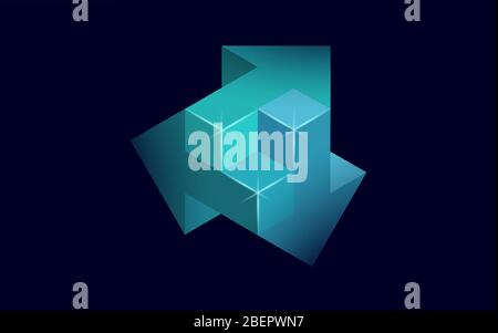 Le frecce 3D brainstorming concetto di soluzioni di modo diverso. Modello banner consulente per la risoluzione di problemi di business idea. Vettore di sviluppo del lavoro di squadra Symbol Illustrazione Vettoriale