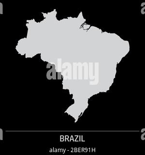 Icona della mappa del Brasile Illustrazione Vettoriale