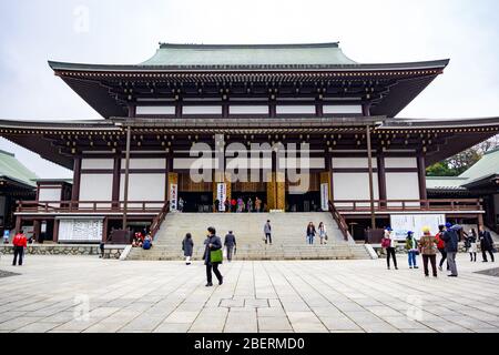 Il Tempio di Naritasan Shinshoji è stato annesso al Parco Naritasan nella città di Narita, è un grande e molto popolare complesso di templi buddisti nella città di Narita. Foto Stock