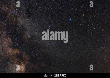 La costellazione di Serpens nel cielo estivo settentrionale. Foto Stock