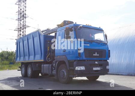San Pietroburgo, RUSSIA - Maggio 2019: Equipaggiamento speciale auto per la spazzatura. Foto Stock