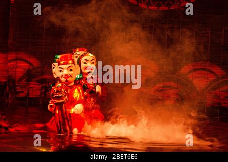 Hanoi (Vietnam), 31 gennaio 2020, marionetta d'acqua Foto Stock