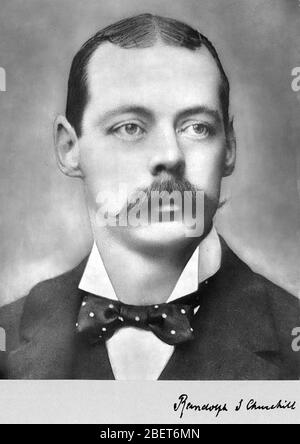 RANDOLPH CHURCHILL (1849-1895) politico britannico Tory e padre di Winston Churchill Foto Stock